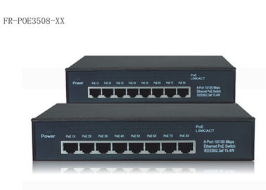8 Port Power Over Ethernet 10 / 100 / 1000M with IEEE 802.3af